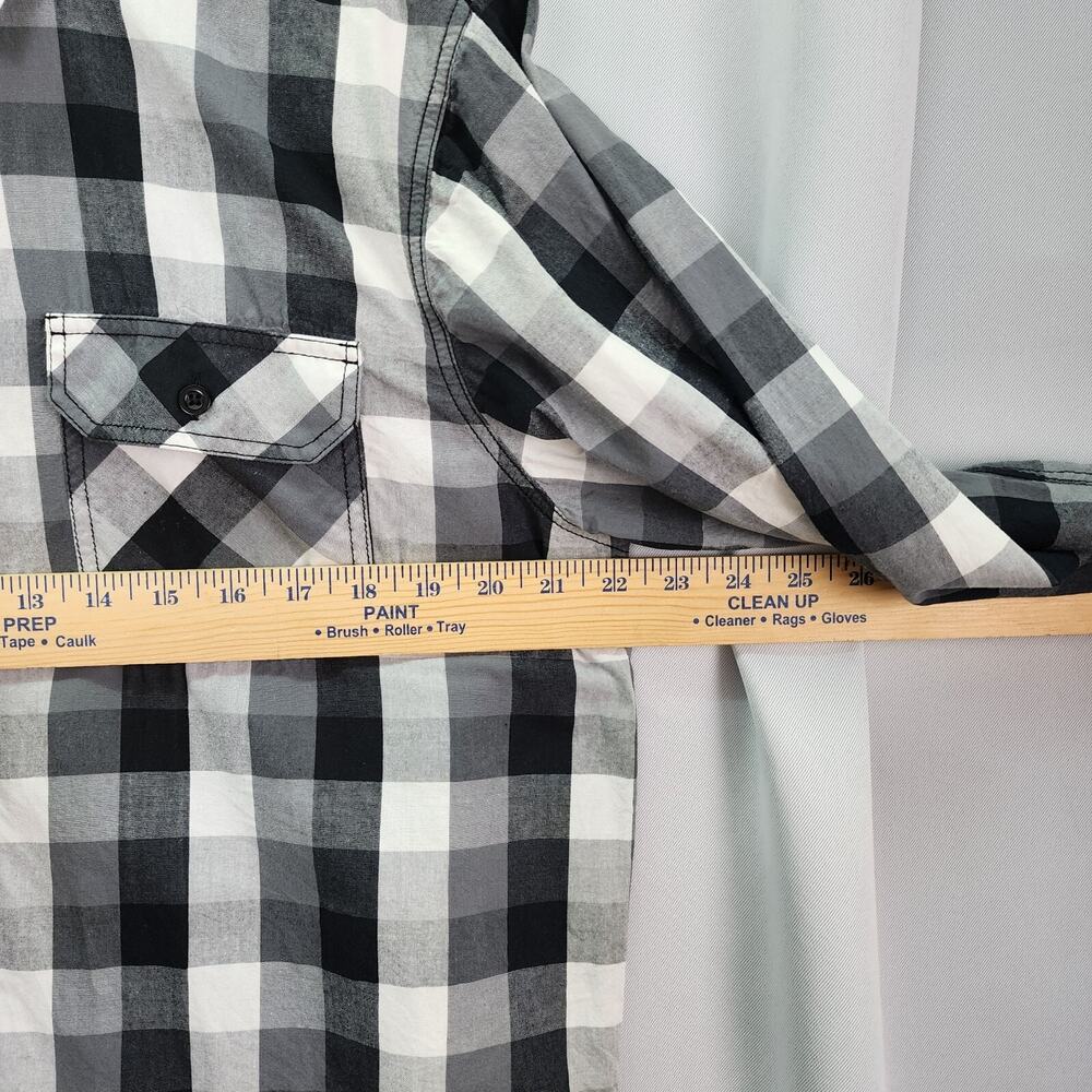 Eighty Eight Shirt Men XLARGE Platinum Button-Up Cowboy Plaid Cotton Casual - Picture 5 of 8